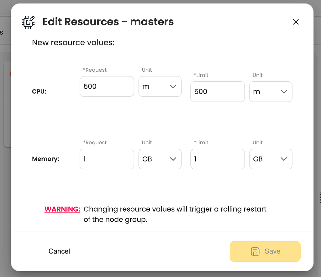 How to edit resources using the free Opster Management Console (OMC).