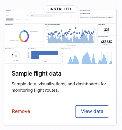 Step 1 to create transforms in OpenSearch:  Go to Home → Add data →“Sample Flight Data”
