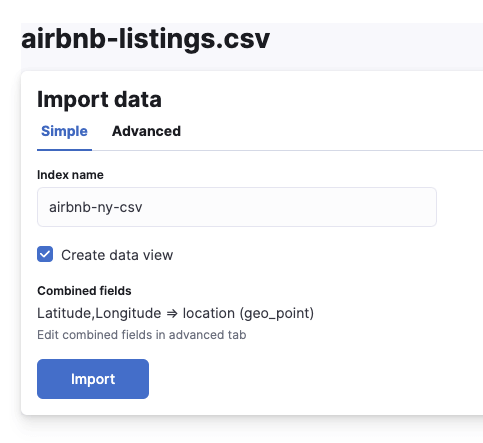 Importing data airbnb-listings.cs